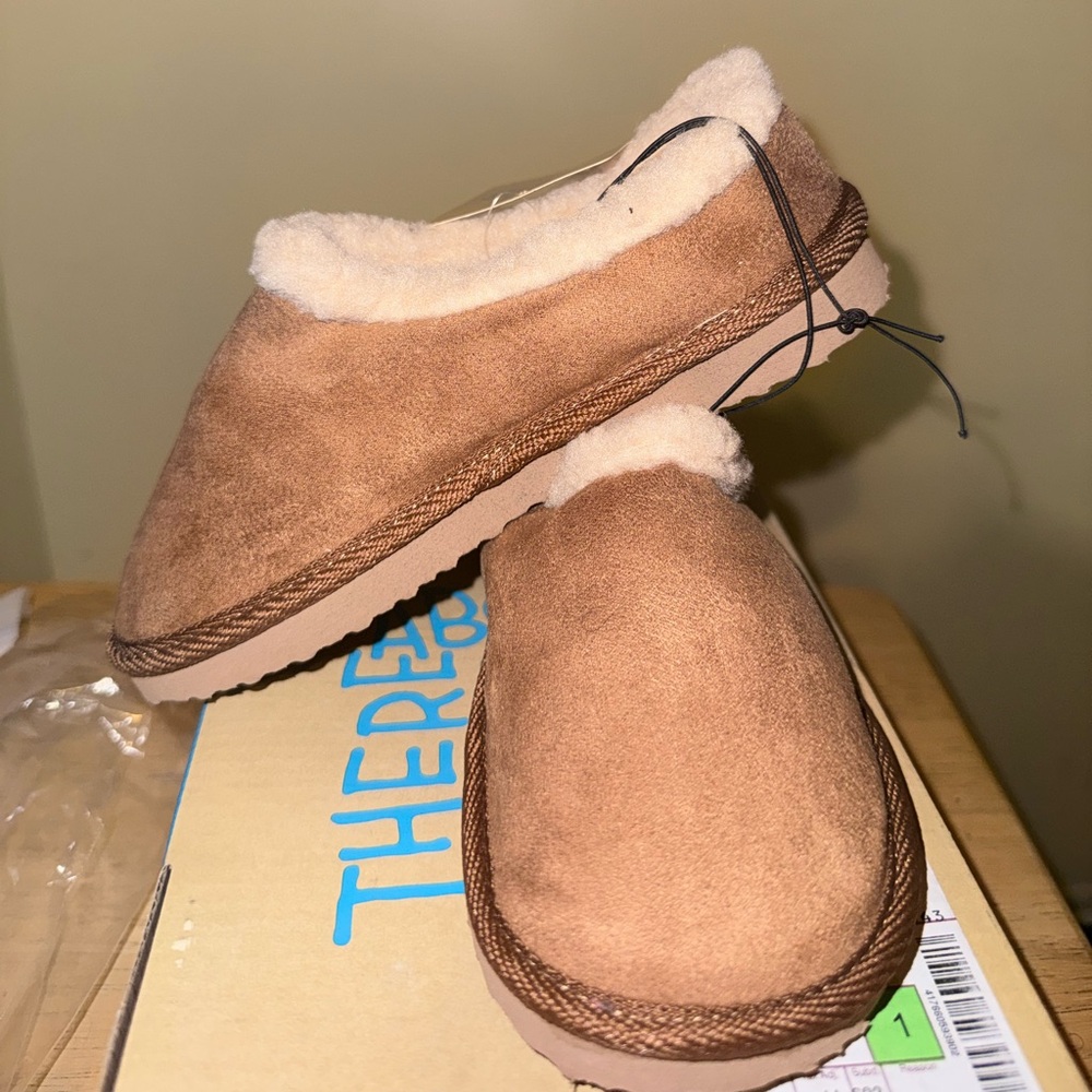 Cozy Brown Kids Slippers